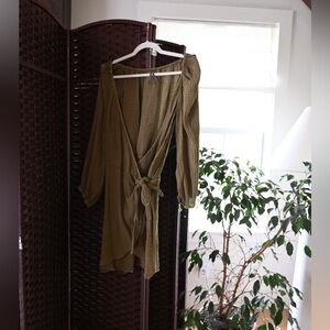 anthro casual breezy wrap dress